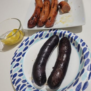 Tip Top Meats - Grilled sausage at home from tip tops. Both delicious. Smoked cheddar jalapeno and blood pudding sausage. - Meat Shops Near Me - Carlsbad, California Tip Top Meats - Grilled sausage at home from tip tops. Both delicious. Smoked cheddar jalapeno and blood pudding sausage. - Meat Shops Near Me - Carlsbad, California
