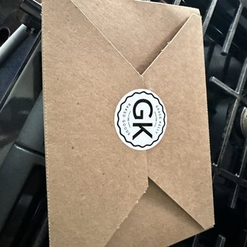 GK Baked Goods - a brown envelope with a sticker on it - Desserts Near Me - Fort Wayne, Indiana GK Baked Goods - a brown envelope with a sticker on it - Desserts Near Me - Fort Wayne, Indiana