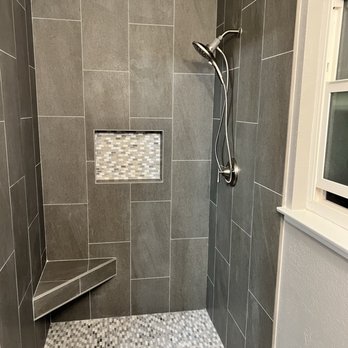 Clermont Construction - After (before doors were installed) of master shower - General Contractors Near Me - Vista, California