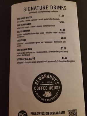 Menu photo 4 Rembrandt's Coffee House Chattanooga, TN Menu photo 4 Rembrandt's Coffee House Chattanooga, TN