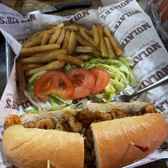 Mulate's - Blackened Shrimp Poboy - Cajun/Creole Near Me - New Orleans, Louisiana Mulate's - Blackened Shrimp Poboy - Cajun/Creole Near Me - New Orleans, Louisiana