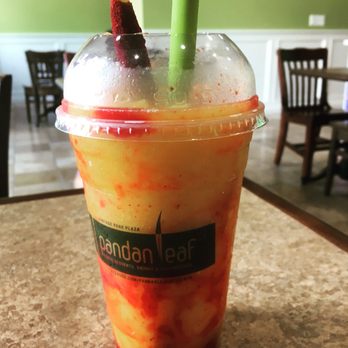 Pandan Leaf - Chanada with mango - Bubble Tea Near Me - Houston, Texas
