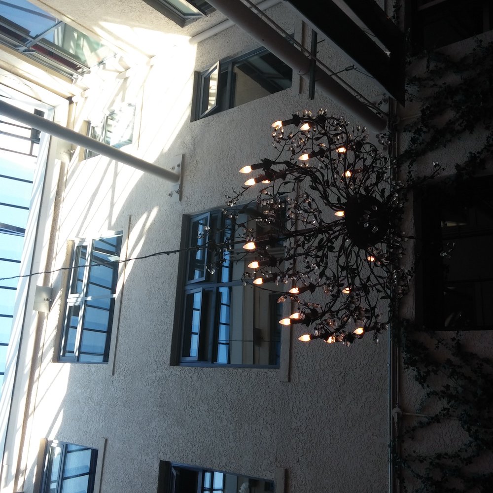 Brix & Mortar - The chandelier in the courtyard.....! - Wine Bars Near Me - Vancouver, British Columbia Brix & Mortar - The chandelier in the courtyard.....! - Wine Bars Near Me - Vancouver, British Columbia