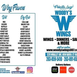 Woody's Wings - New menu