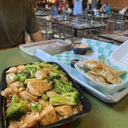 The Skinny Buddha - Chicken hibachi with fried dumplings