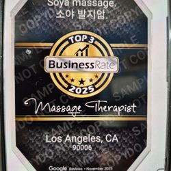 Soya - Very good massage.