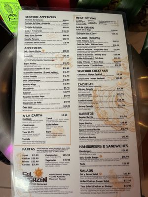 Menu photo 4 Sol y Sazon Mexican Restaurant Vallejo, CA