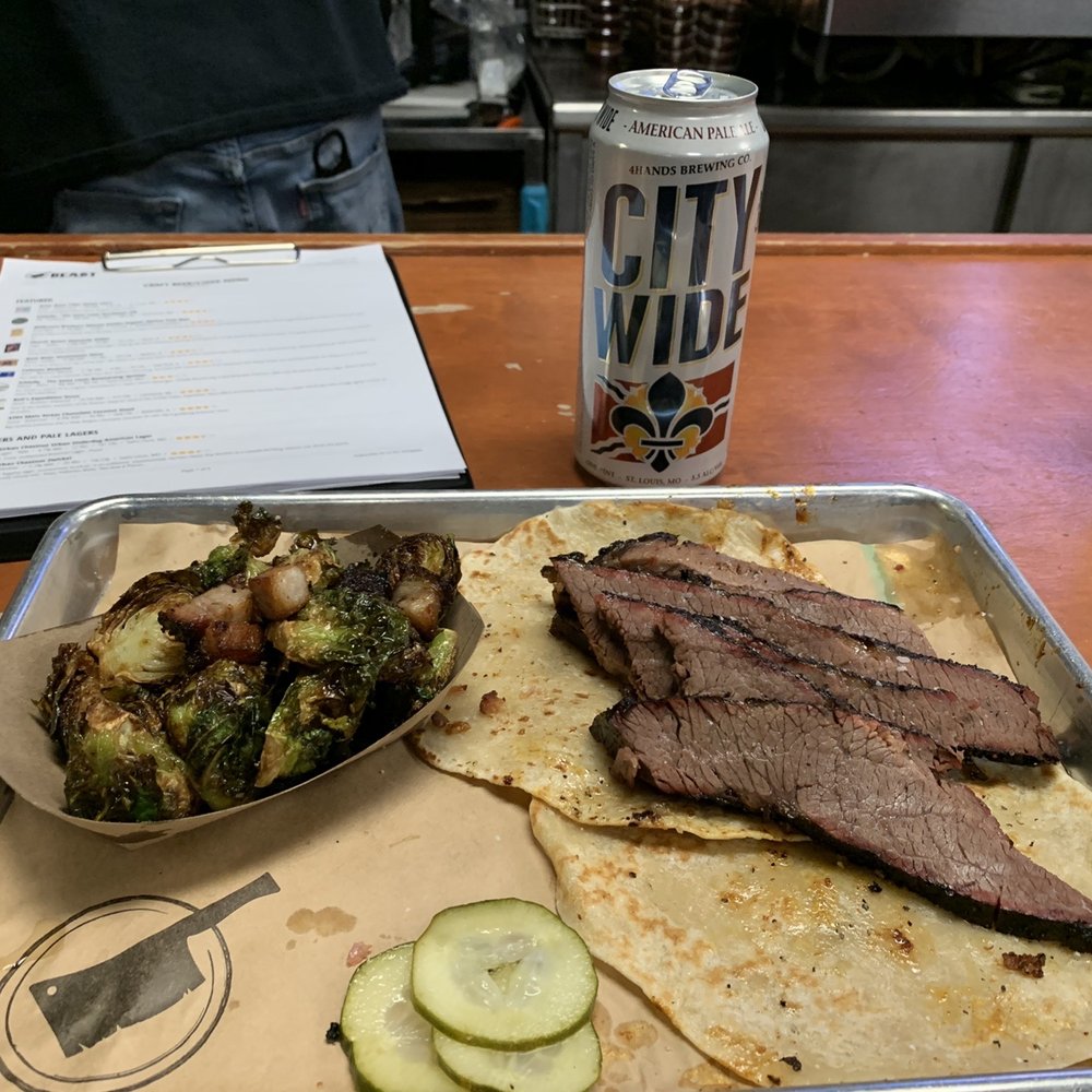 BEAST Craft BBQ - Brisket, sprouts, and a City Wide Pale Ale. Delish! - Barbeque Near Me - Belleville, Illinois