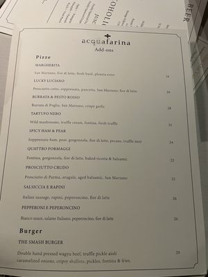 Menu photo 5 Acquafarina Vancouver, BC