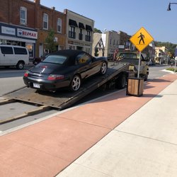 TOWING & SERVICE - Porche safely loaded and ready to transport