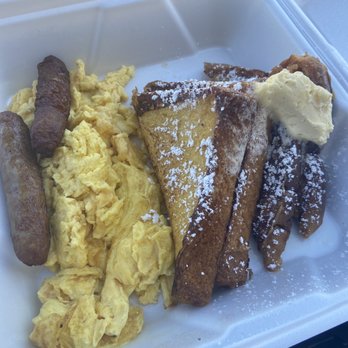 Rey's Little Kitchen - french toast with eggs and sausage - Breakfast & Brunch Near Me - Whittier, California