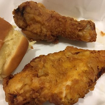 Big Zues Barbecue - a fried chicken sandwich and a roll - Barbeque Near Me - Binghamton, New York