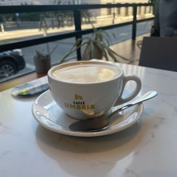 Caffe Umbria - Lavender latte - Coffee Roasteries Near Me - Portland, Oregon