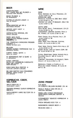 Menu photo 7 Blackbird Abbey Whittier, CA