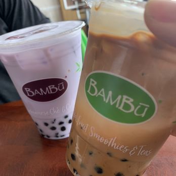 BAMBU - Taro Milk Tea w Boba  Vietnamese Iced Coffee w Boba - Bubble Tea Near Me - Stony Brook, New York