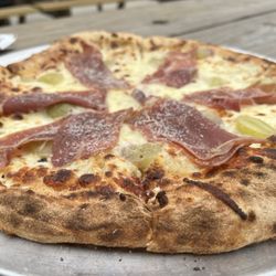 The Dough Station - The Grapes of Wrath - white pizza with Gorgonzola, grapes, and prosciutto