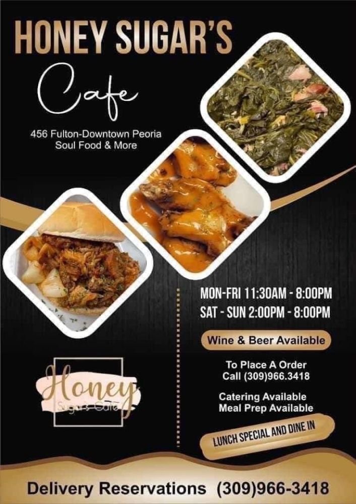 Food from Honey Sugar's Cafe