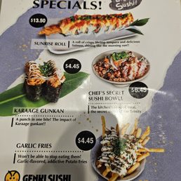 Seasonal specials Seasonal specials