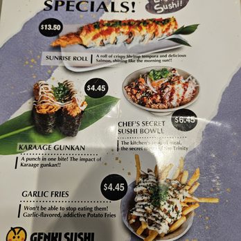 Genki Sushi - Seasonal specials - Sushi Bars Near Me - Kahului, Hawaii