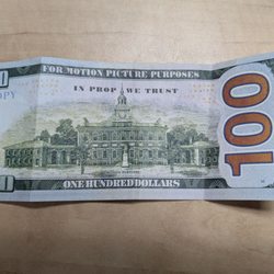2nd and Charles - Fake movie prop 100$ Bill, where else would you come across this kind of stuff?