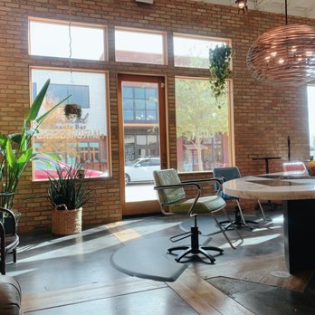 RAW Hair & - Half waiting half community table area - Hair Salons Near Me - Dallas, Texas RAW Hair & - Half waiting half community table area - Hair Salons Near Me - Dallas, Texas