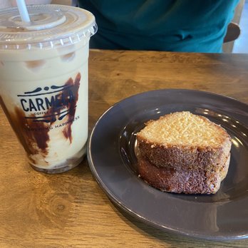 Carmela Coffee - Pompano Beach - Cinnamon Coffee Cake* Salted Caramel Machiatto* - Cafes Near Me - Pompano Beach, Florida