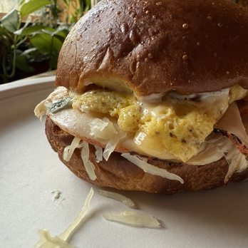 Lev & Ida's - THE EASY PEASY $8 Egg & cheese, tahini scallion spread on milk bun. Add sauerkraut +$1 | Add turkey +$2 - Sandwiches Near Me - Hudson, New York
