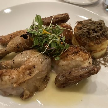 Jane’s French Cusine - Chicken dish, potato soufflé and crunchy greens - French Near Me - Lafayette, Louisiana