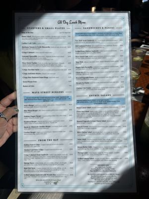 Menu photo 2 Wave Street Café Monterey, CA Menu photo 2 Wave Street Café Monterey, CA