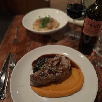 Marzano Italian Restaurant - The pork chop and squash special that my husband had. It was a huge portion( 2 ribs high). He said it and very delicious. - Italian Near Me - Tacoma, Washington Marzano Italian Restaurant - The pork chop and squash special that my husband had. It was a huge portion( 2 ribs high). He said it and very delicious. - Italian Near Me - Tacoma, Washington