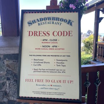 Shadowbrook - Dress code - American Near Me - Capitola, California Shadowbrook - Dress code - American Near Me - Capitola, California