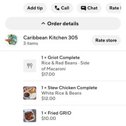 Proof of the food I ordered