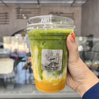FNF Coffee & Kicks - Mango lighting matcha - Coffee & Tea Near Me - Culver City, California FNF Coffee & Kicks - Mango lighting matcha - Coffee & Tea Near Me - Culver City, California