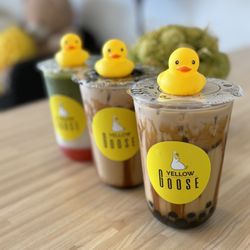 Yellow Goose Cafe - IG: vannieexplores | Strawberry matcha & brown sugar