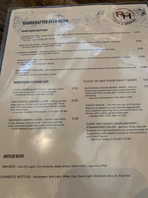 Menu photo 4 Ranch House Grille & Brewery Oracle, AZ