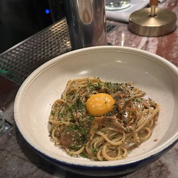 Rich Table - LINGUINE, CHANTERELLE, AGED PARMESAN, SMOKED EGG YOLK - New American Near Me - San Francisco, California