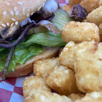 Delsa's Ice Cream Parlour - Mushroom and swiss burger - Ice Cream & Frozen Yogurt Near Me - Boise, Idaho