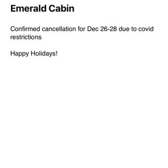 Rustic Cottages - My cancellation confirmation with no mention that I would be charged 19 day later. - Resorts Near Me - Tahoe Vista, California