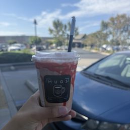Iced Strawberry Horchata Latte Iced Strawberry Horchata Latte