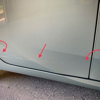 Burbank Express Car Wash - Scratch along the back passenger door right where the bottom of the machine ran. - Car Wash Near Me - Burbank, California