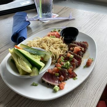 Dockside Waterfront Grill - Ahi Tuna platter - Seafood Near Me - Venice, Florida Dockside Waterfront Grill - Ahi Tuna platter - Seafood Near Me - Venice, Florida