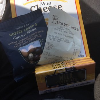 Trader Joe's - Cholcolate covered espresso beans. Organic mini cheese cracker sandwiches. 3 pack milk chocolate bars - Grocery Near Me - Oceanside, California Trader Joe's - Cholcolate covered espresso beans. Organic mini cheese cracker sandwiches. 3 pack milk chocolate bars - Grocery Near Me - Oceanside, California