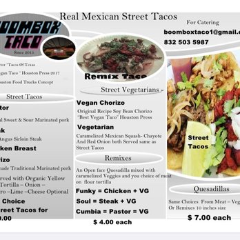 Boombox Taco - New 2020 menu - Food Trucks Near Me - Houston, Texas