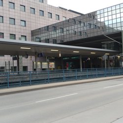 Bahnhof Frankfurt am Main Messe - View of Bahnhof Messe from across the street