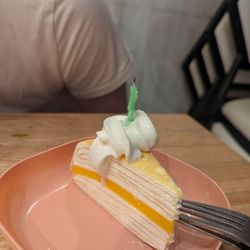 Dodomi Sushi Rotary - Moochi cake (free for our birthday) so delicious