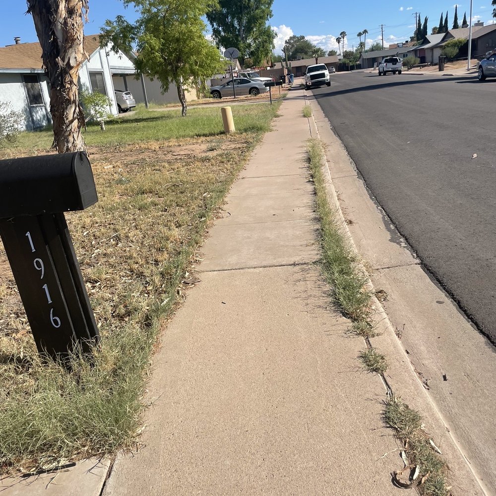 Denis Landscaping - Sidewalk before - Landscaping Near Me