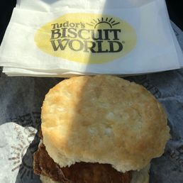 a biscuit sandwich and a bag of biscuits a biscuit sandwich and a bag of biscuits