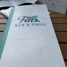 a menu on a table