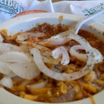 Farmer Boys - It may look good, but it was just OK.  Onions, chili, pepper, hot sauce, diet coke = ingredients for bad gas - Burgers Near Me - Irwindale, California