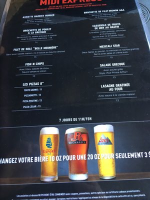 Menu photo 2 Barbie's Brossard, QC Menu photo 2 Barbie's Brossard, QC